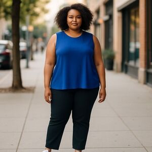 Love Nations Ladies Tunic Tops Size 2X Set Yellow and Blue High Low Cut Style